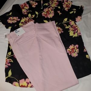 Pink and black outfit